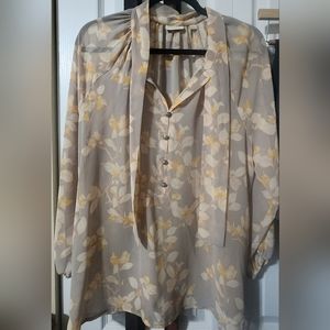 New York & Company Eva Mendes Collection Neck Tie Tunic | Size L